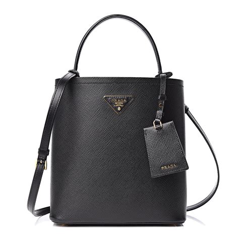 prada double medium bucket bag|prada bucket bag saffiano.